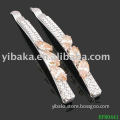 Slim hair barrette for girls elegant stylish clip rhinestone plating Hair Accessories HF80441